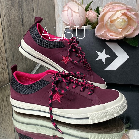 Converse One Star OX Suede Dark Burgundy W AUTHENT - Picture 7 of 8